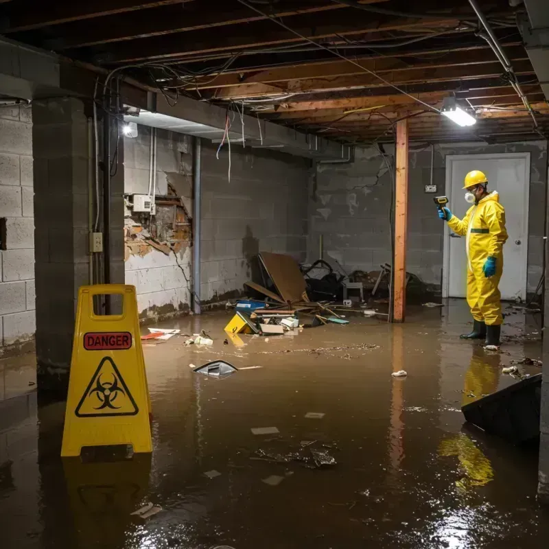 Flooded Basement Electrical Hazard in Maries County, MO Property